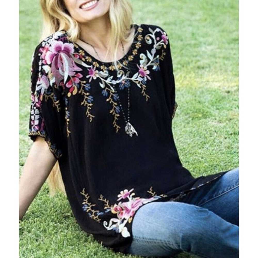 JOHNNY WAS EMBROIDERED ALYSSA TUNIC in BLACK - SZ… - image 7