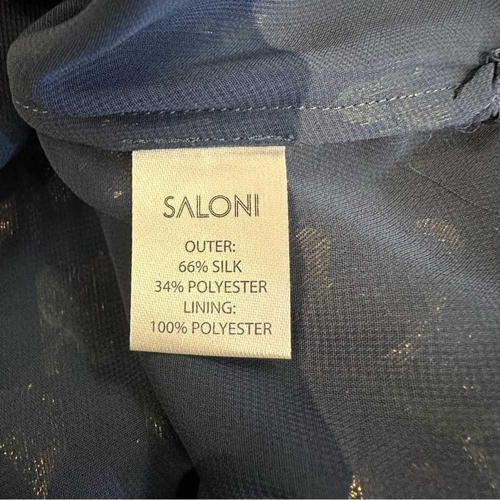 SALONI Emile metallic fil coupé silk blend chiffo… - image 11