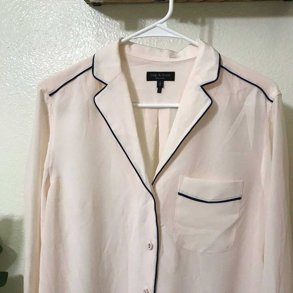 Rag And Bone Alyse Baby Pink Button Down - image 3