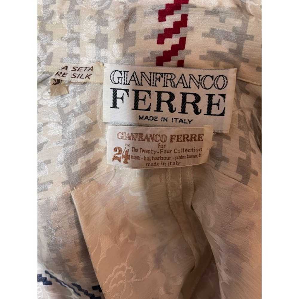 Vintage Gianfranco Ferre Dei Mattioli 100% Silk K… - image 6