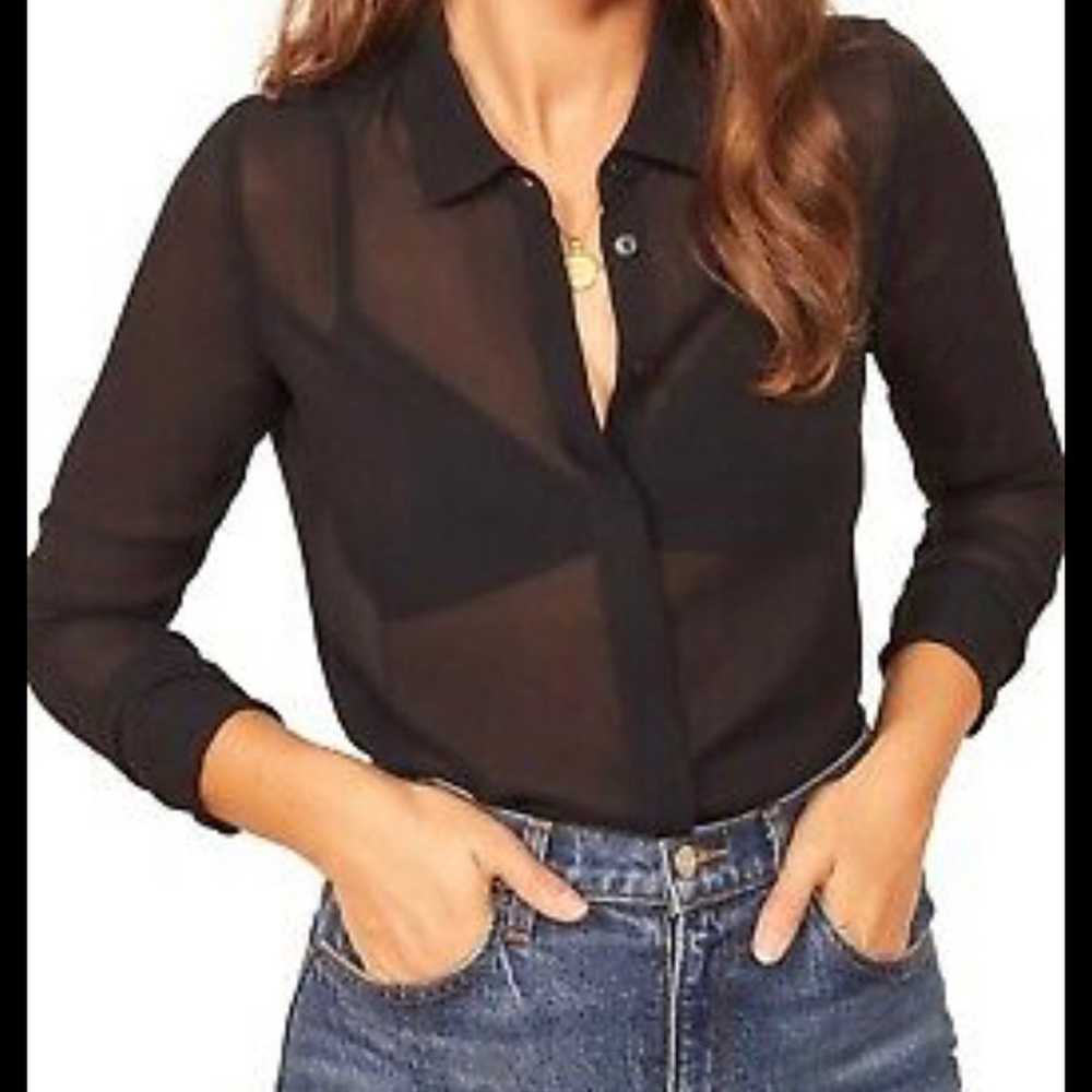 Reformation Sheer Blouse - image 3