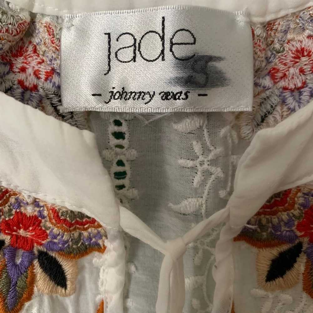 Jade by Johnny Was silk blend boho eyelet blouse … - image 5