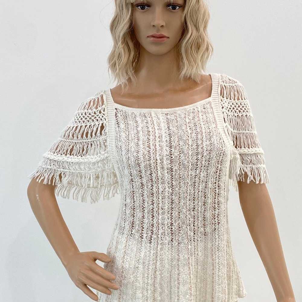 Free People Crocheted Ivory Top - image 2