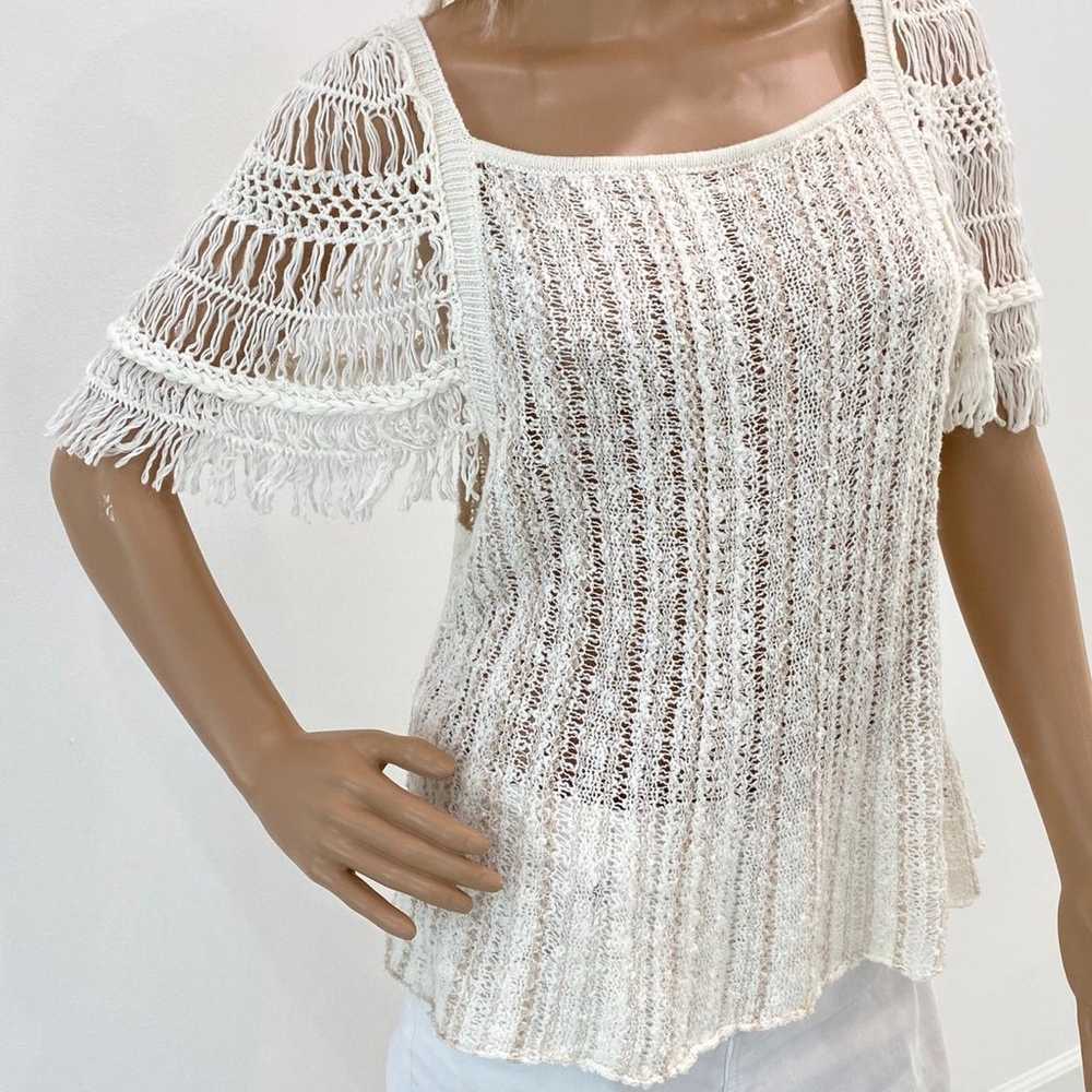 Free People Crocheted Ivory Top - image 3