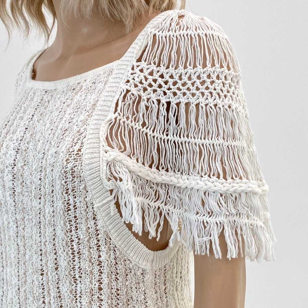 Free People Crocheted Ivory Top - image 4