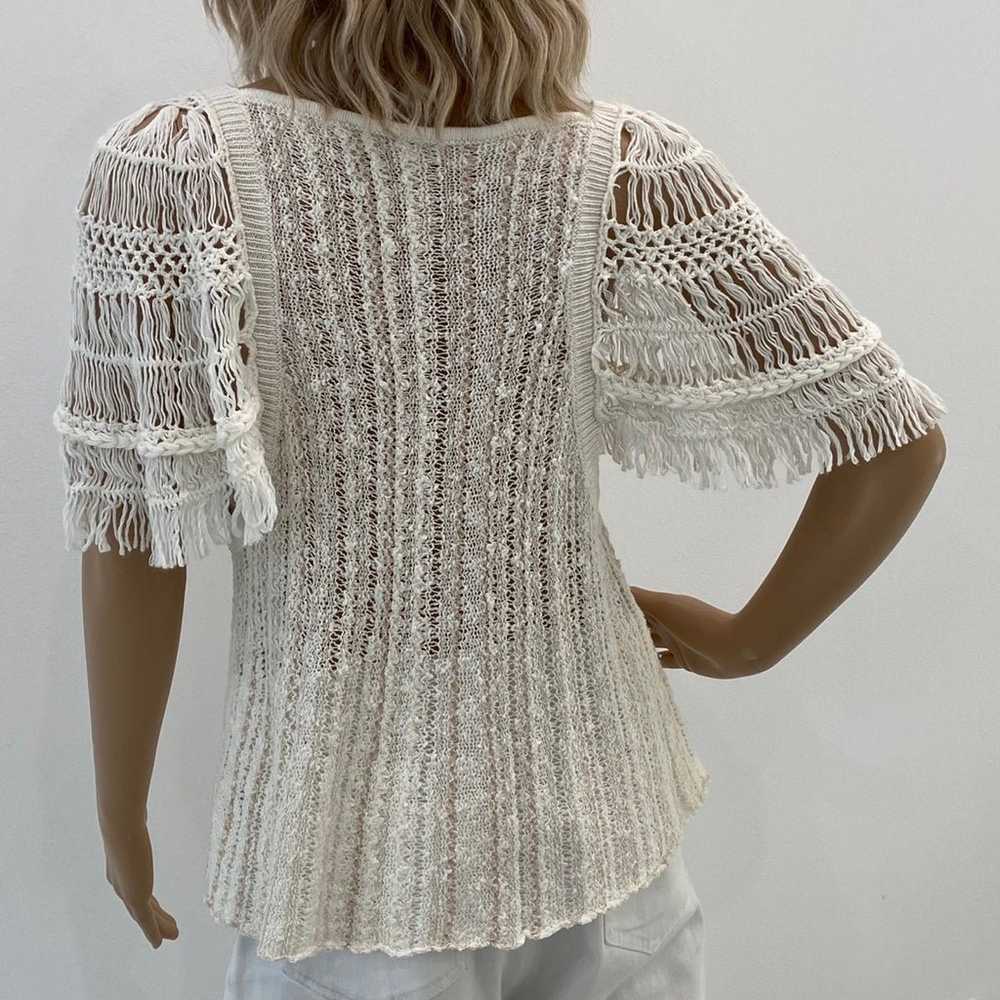 Free People Crocheted Ivory Top - image 8