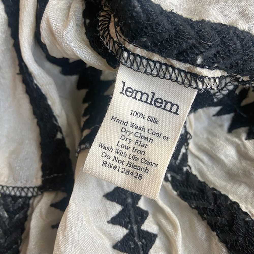 Lemlem Dahlia Tassel Tie Embroidered Silk Top - image 8