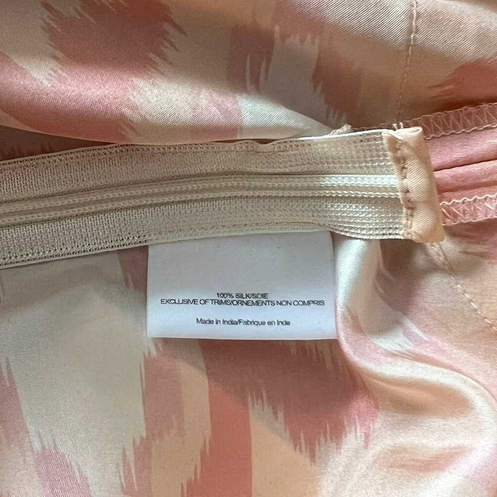TORY BURCH Iveta Peach Pink Silk Beaded Tunic Sz 4 - image 9