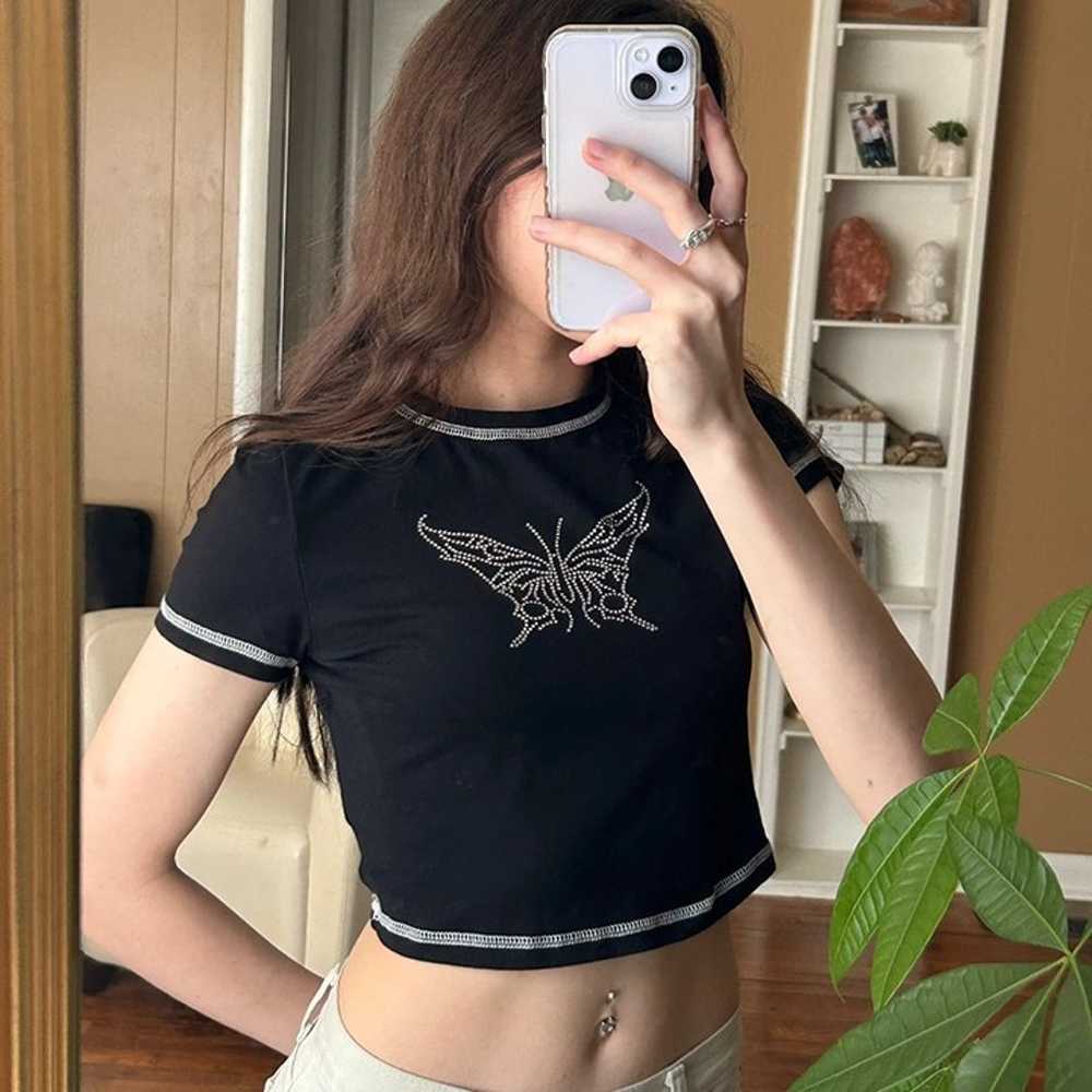butterfly crop top - image 1