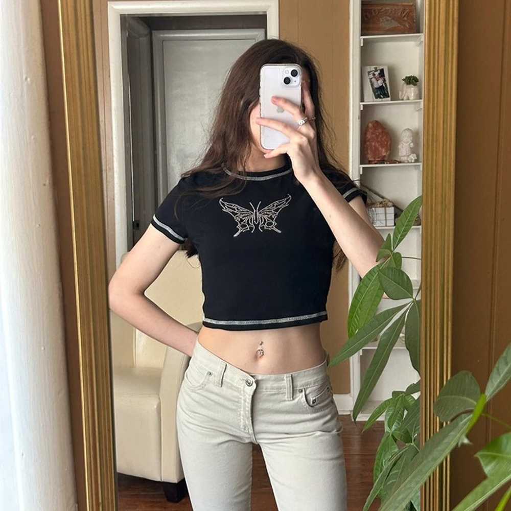 butterfly crop top - image 2