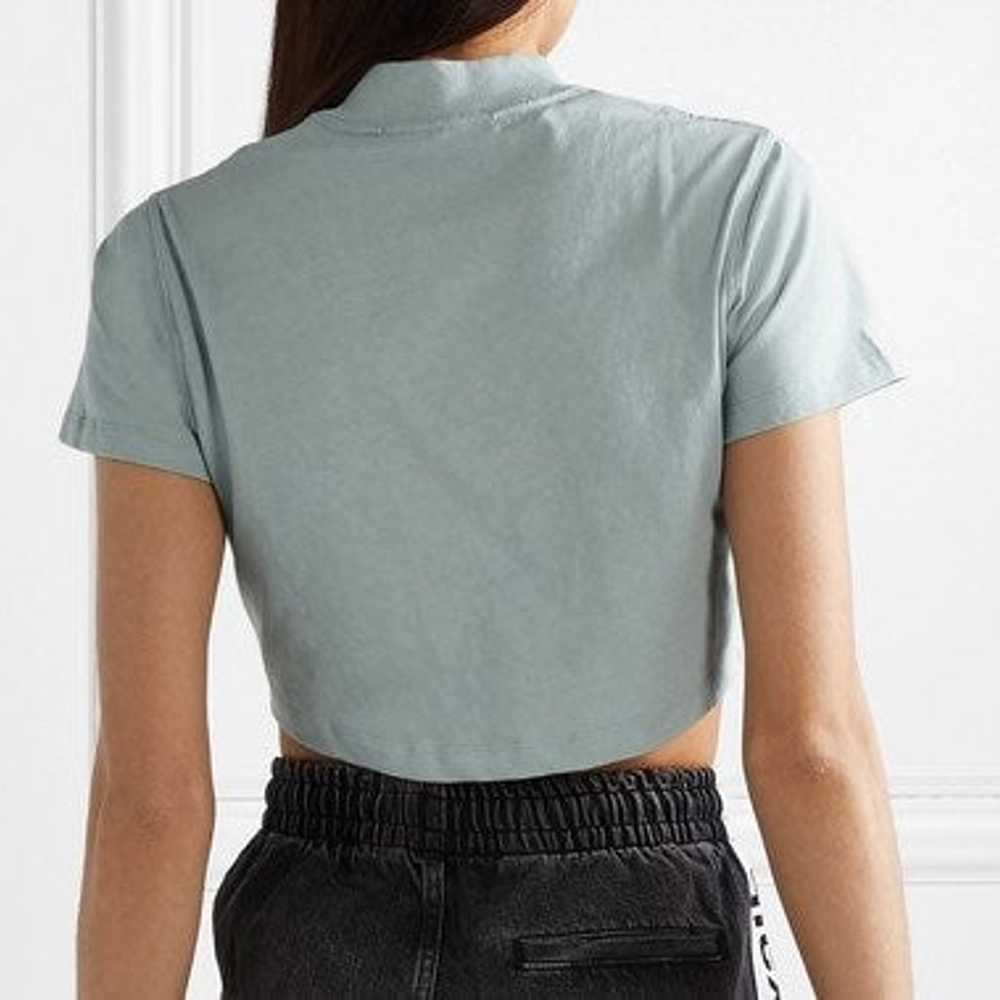 ALEXANDER WANG T Cropped Ruched Cotton-jersey T-s… - image 3