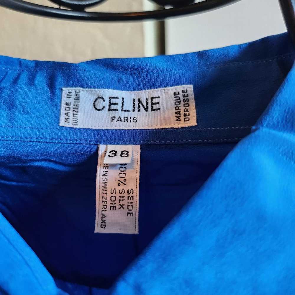Celine Paris button-down silk shirt size 38 - image 2