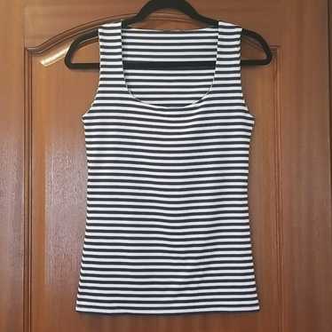 Tank Top- Size M. Striped blue and white - image 1