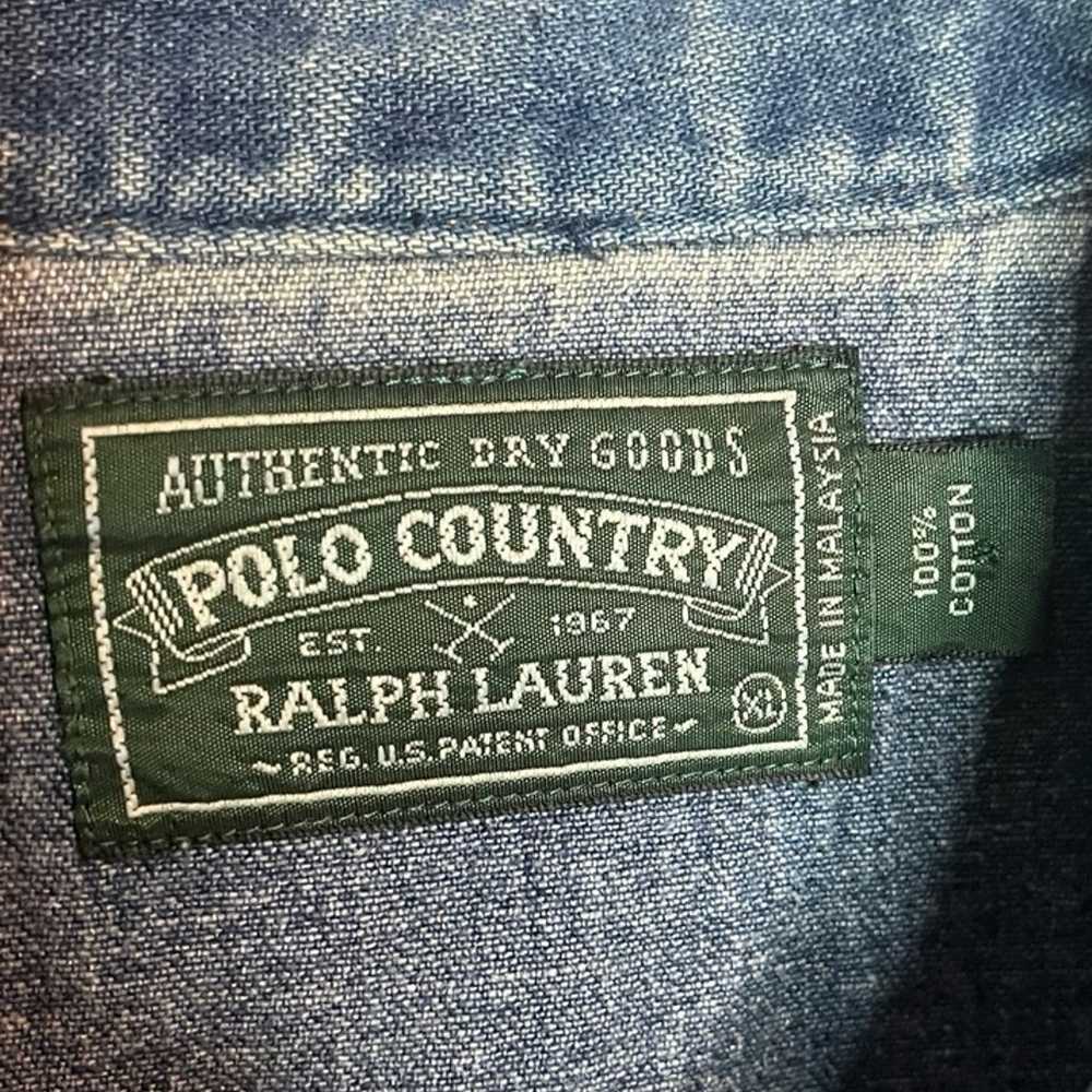 Vintage Rare Polo Country by Ralph Lauren Denim L… - image 3
