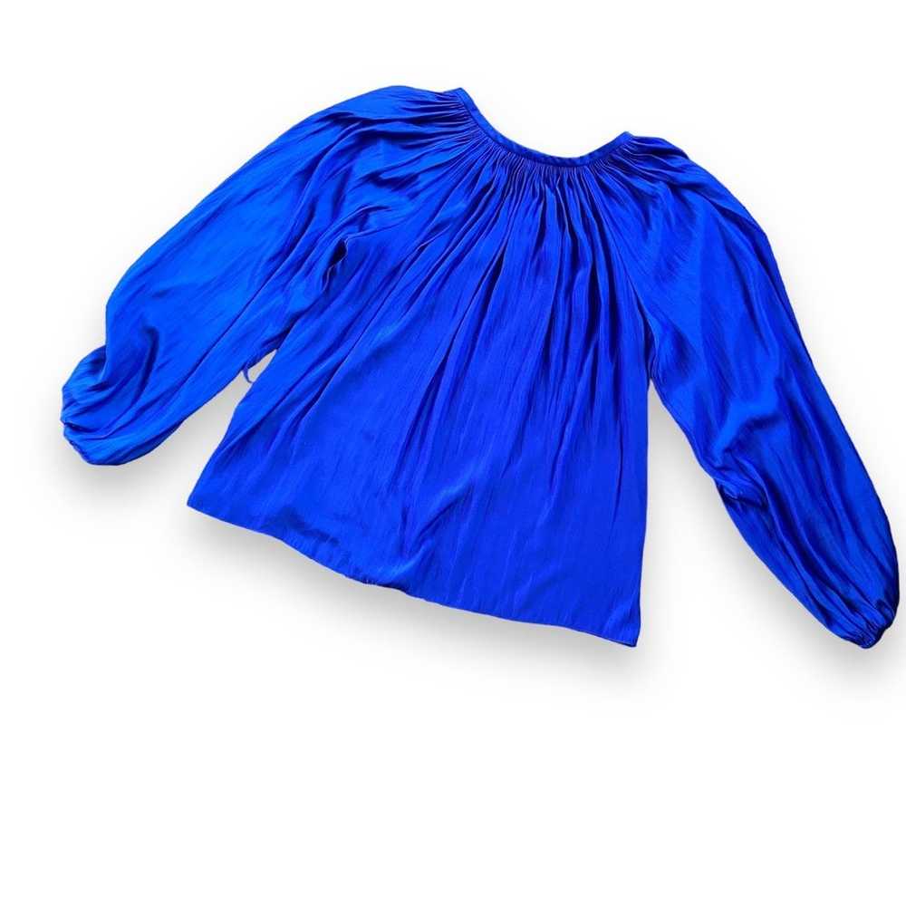 Ramy Brook Paris Blouse Sz XS/S Cobalt Blue Long … - image 10