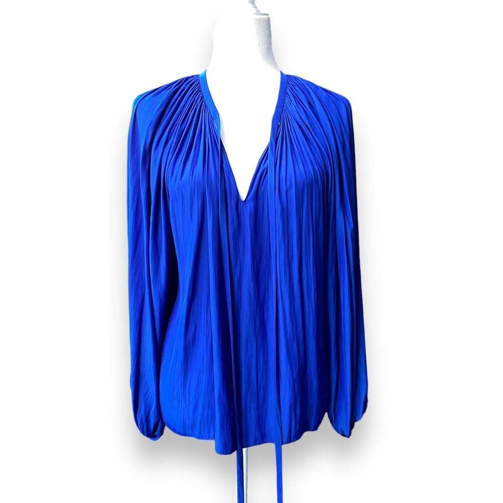 Ramy Brook Paris Blouse Sz XS/S Cobalt Blue Long … - image 1