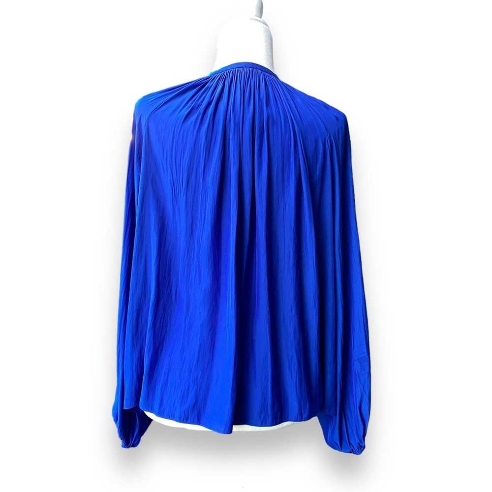 Ramy Brook Paris Blouse Sz XS/S Cobalt Blue Long … - image 6