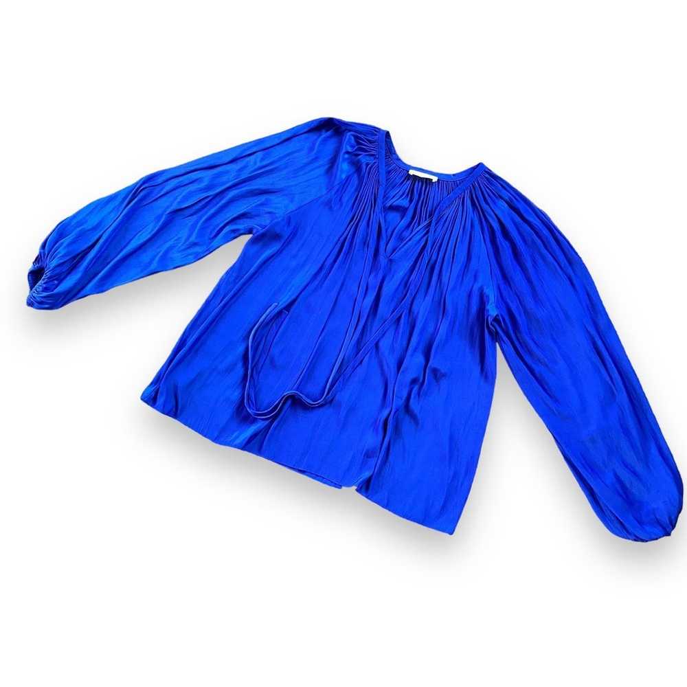 Ramy Brook Paris Blouse Sz XS/S Cobalt Blue Long … - image 9