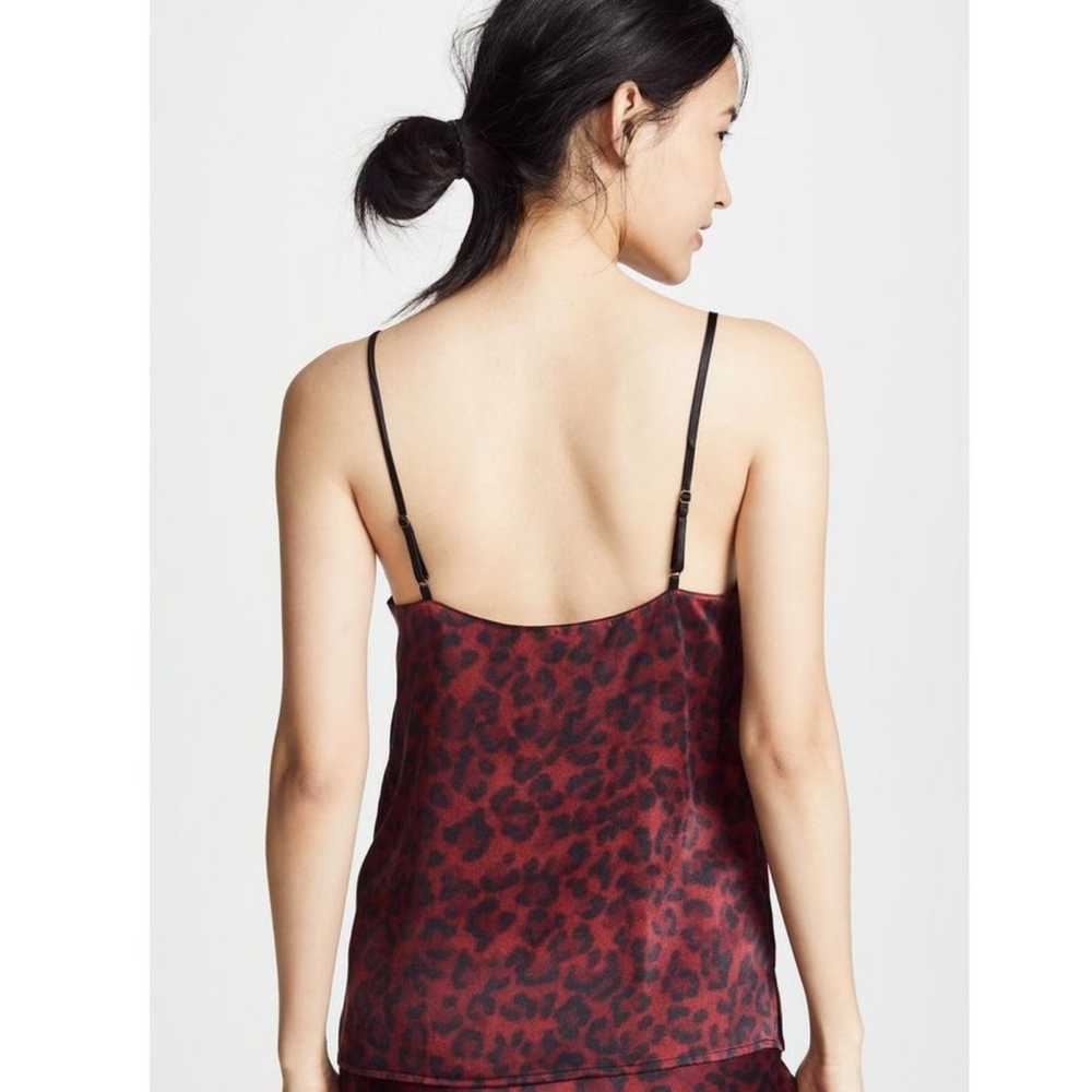 $169 ANINE BING Red Lace Trim 100% Silk Leopard C… - image 4