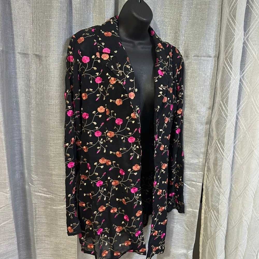 Jacket blazer embroidered floral fashion designer… - image 2