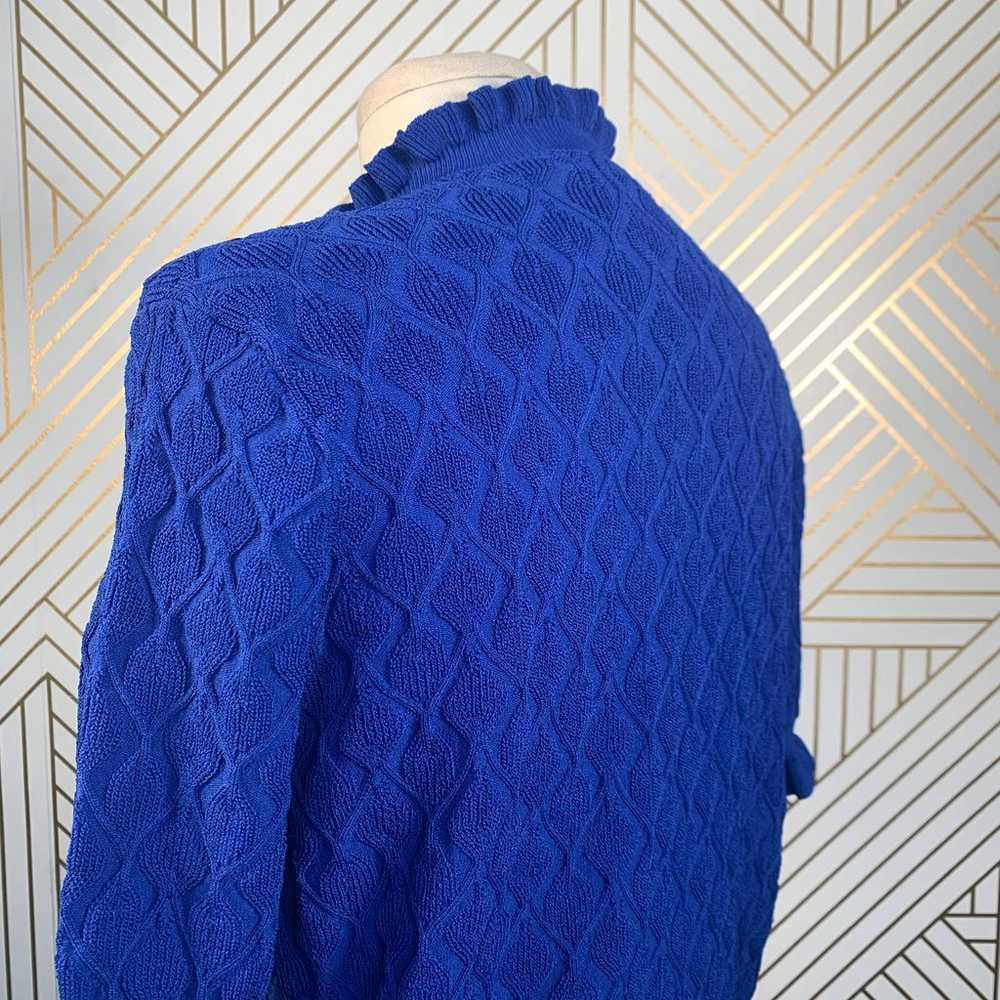 Sandro Roman Ruffle-Trimmed Sweater Blue - image 7