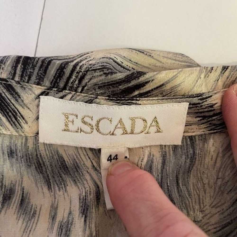 Escada Animal Print 100% Silk Size Large - image 4