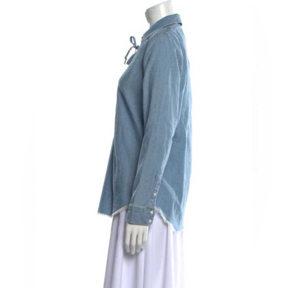 NILI LOTAN Mallory Long Sleeve Shirt in Sky Blue … - image 6