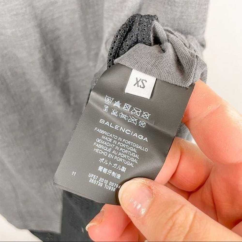 Balenciaga Layered Sheer Panel Tank Top Gray XS - image 8