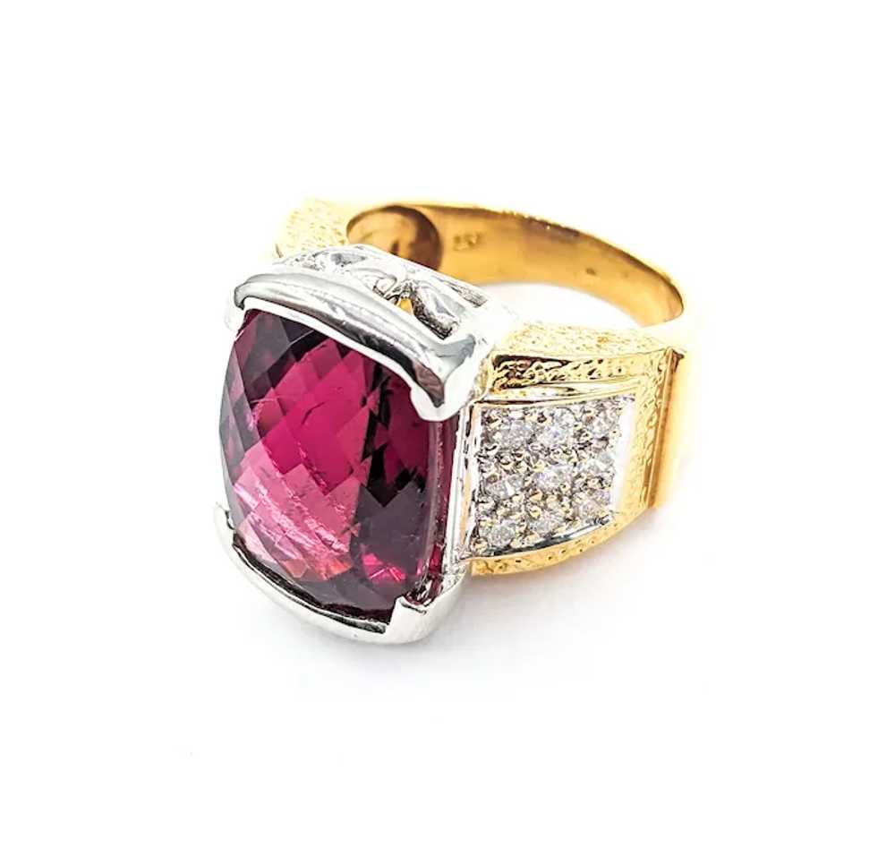 9.50ct Rubellite Tourmaline & .36ctw Diamond Ring… - image 10