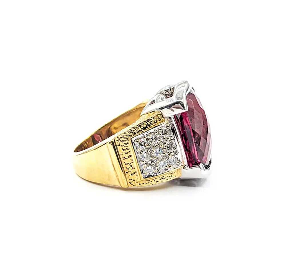 9.50ct Rubellite Tourmaline & .36ctw Diamond Ring… - image 12