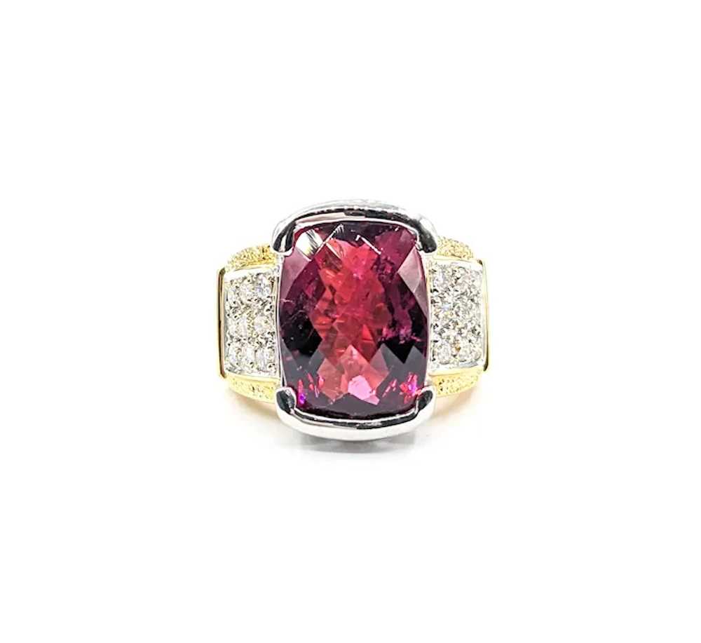 9.50ct Rubellite Tourmaline & .36ctw Diamond Ring… - image 6