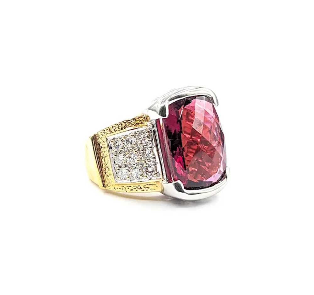 9.50ct Rubellite Tourmaline & .36ctw Diamond Ring… - image 7