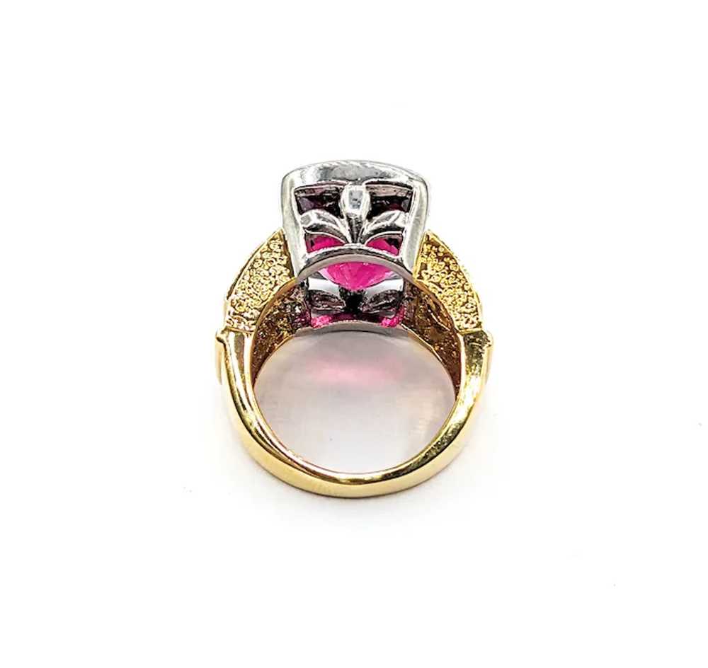 9.50ct Rubellite Tourmaline & .36ctw Diamond Ring… - image 8