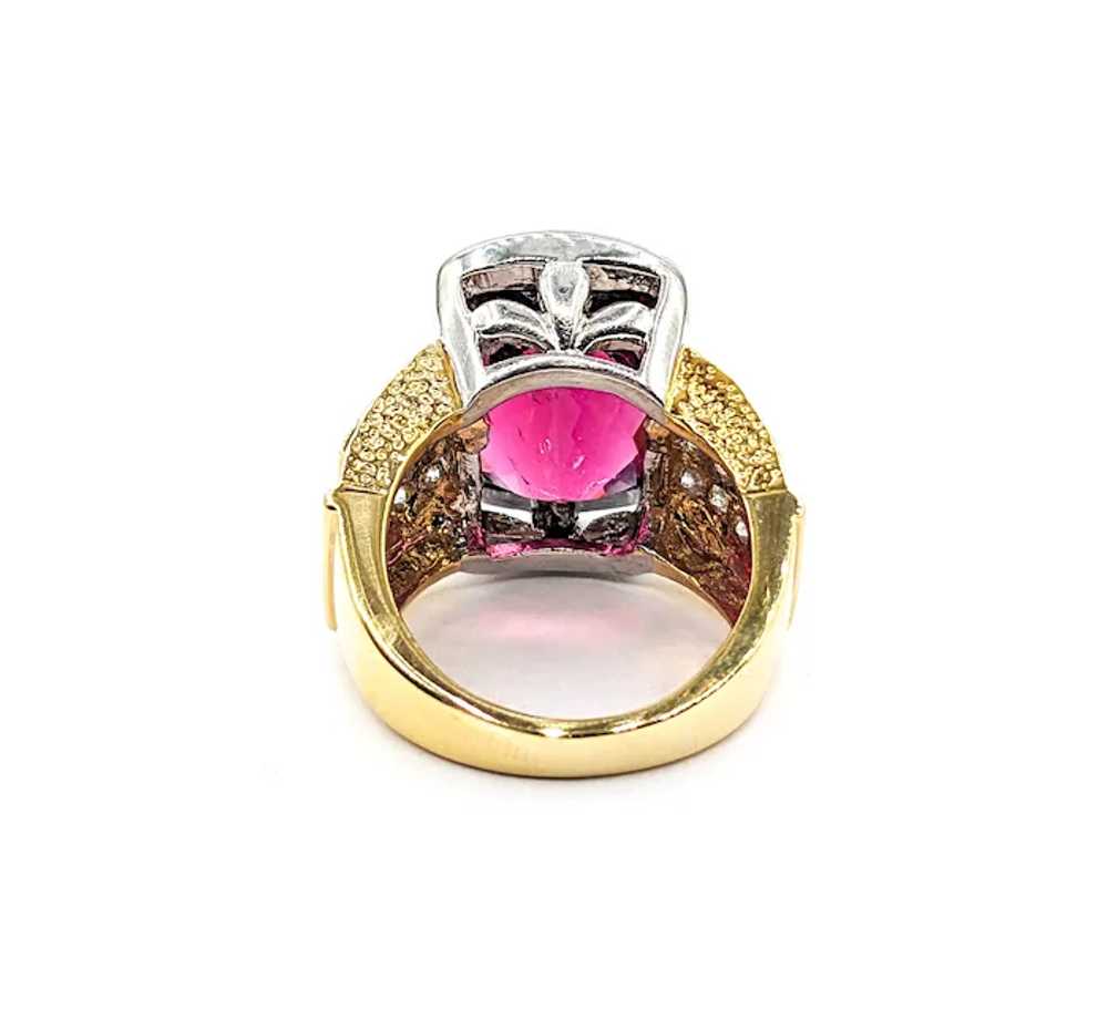 9.50ct Rubellite Tourmaline & .36ctw Diamond Ring… - image 9