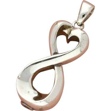 Sterling Silver Infinity Heart Pendant