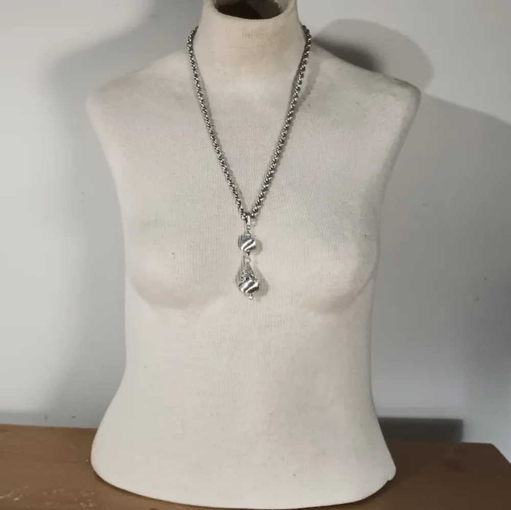 Monet silver tone Bolero pendant necklace - image 6