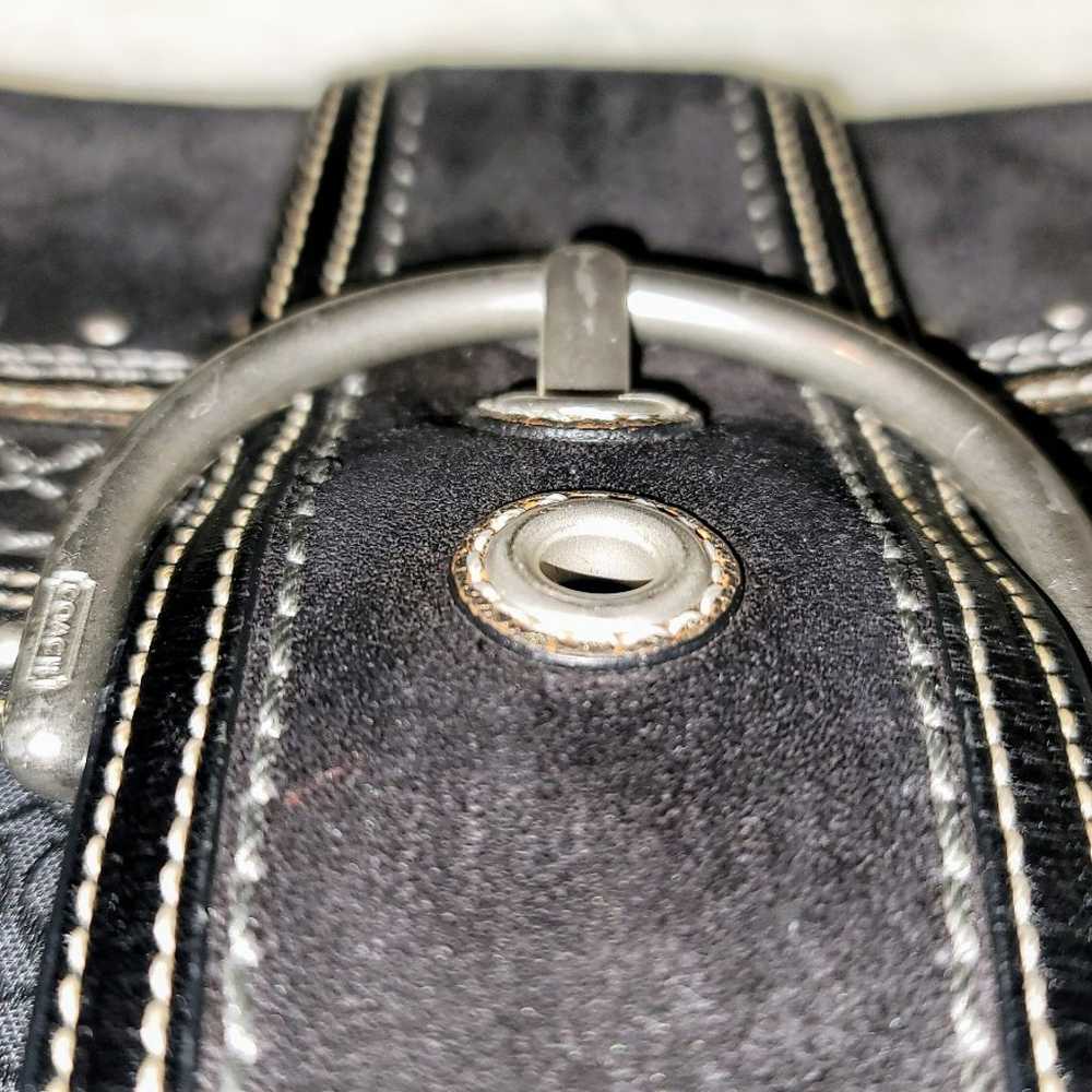 Vintage Coach Suede And Leather Soho Bag - image 6
