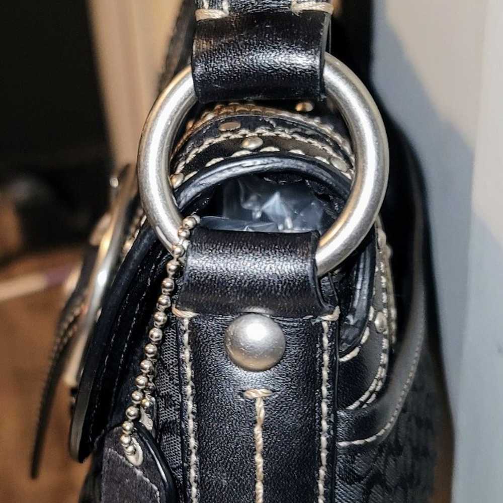Vintage Coach Suede And Leather Soho Bag - image 8