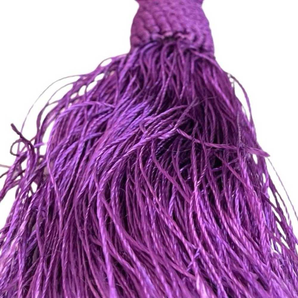Stunning 80’s ESCADA Purple Velvet Sequined Bag R… - image 10