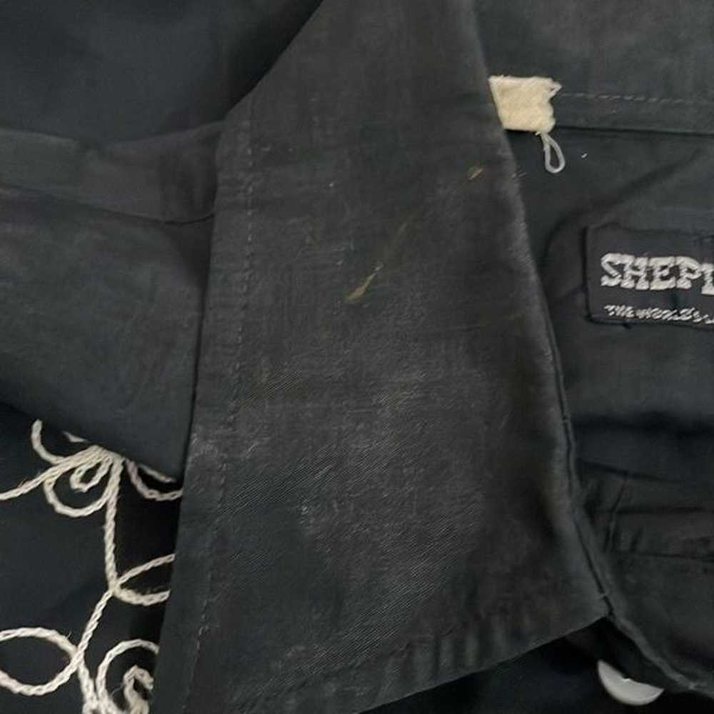 Sheplers Vintage Embroidered Black Long Sleeve Pe… - image 11