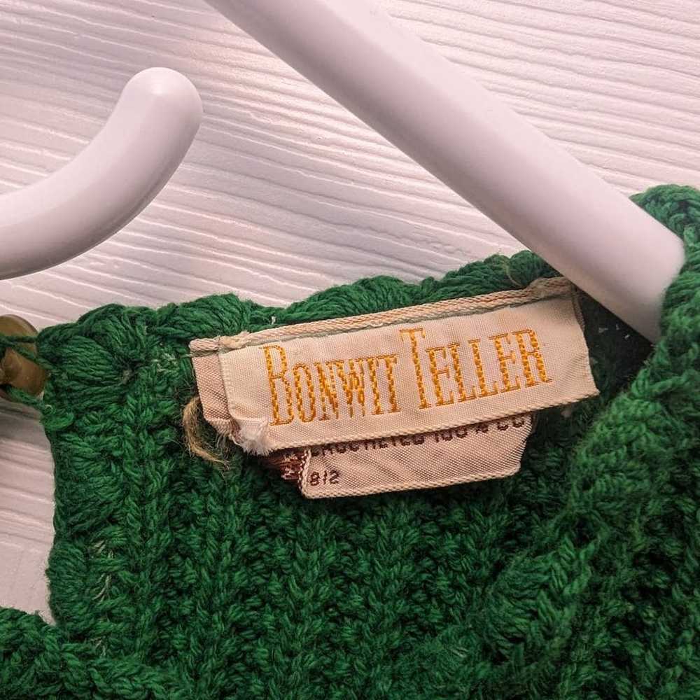Bonwit Teller Top Size L Vintage 60s Crochet Tank… - image 9