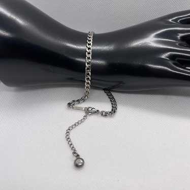 Stainless Steel Silver Cuban Link Anklet