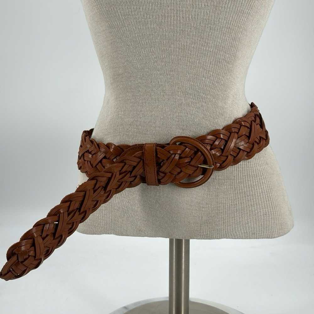 Vintage Milor Tan leather weave belt - image 1