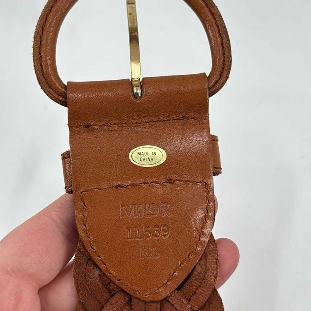 Vintage Milor Tan leather weave belt - image 5