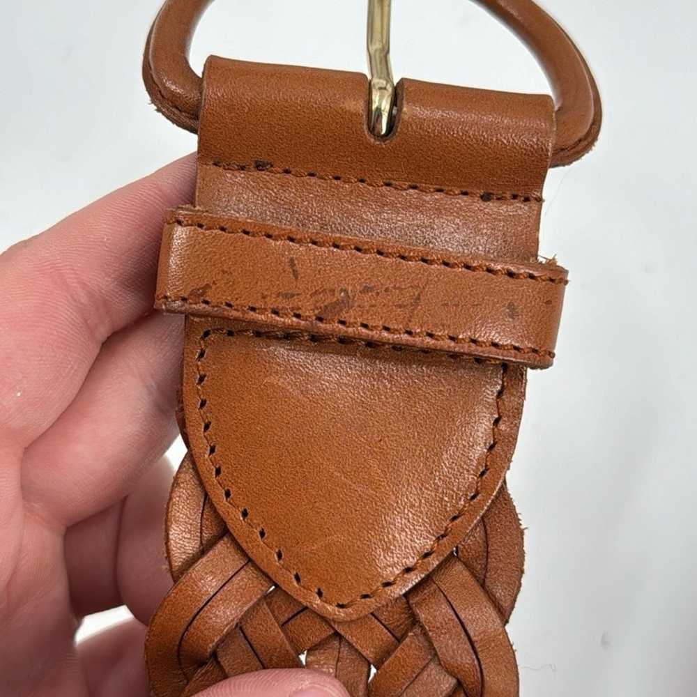 Vintage Milor Tan leather weave belt - image 6