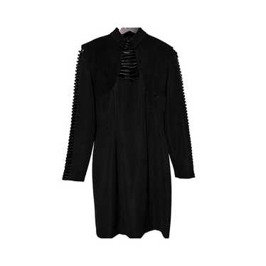 Vintage Joseph Ribkoff Black Ribbed Dress, size U… - image 1