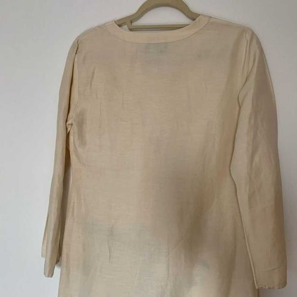 Cynthia Rowley tunic linen embroidered vintage - image 5