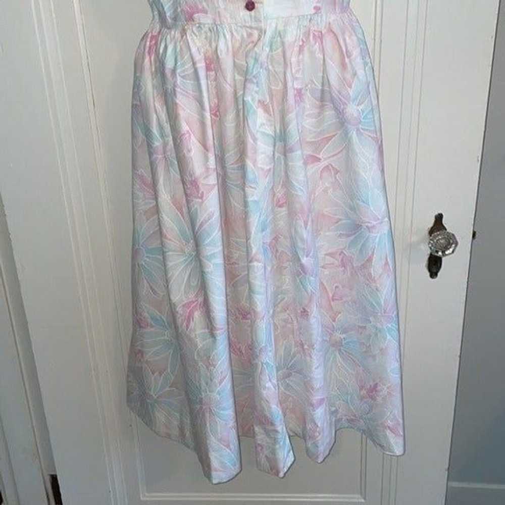 Vintage handmade 80s does 50s pastel dress with f… - image 3
