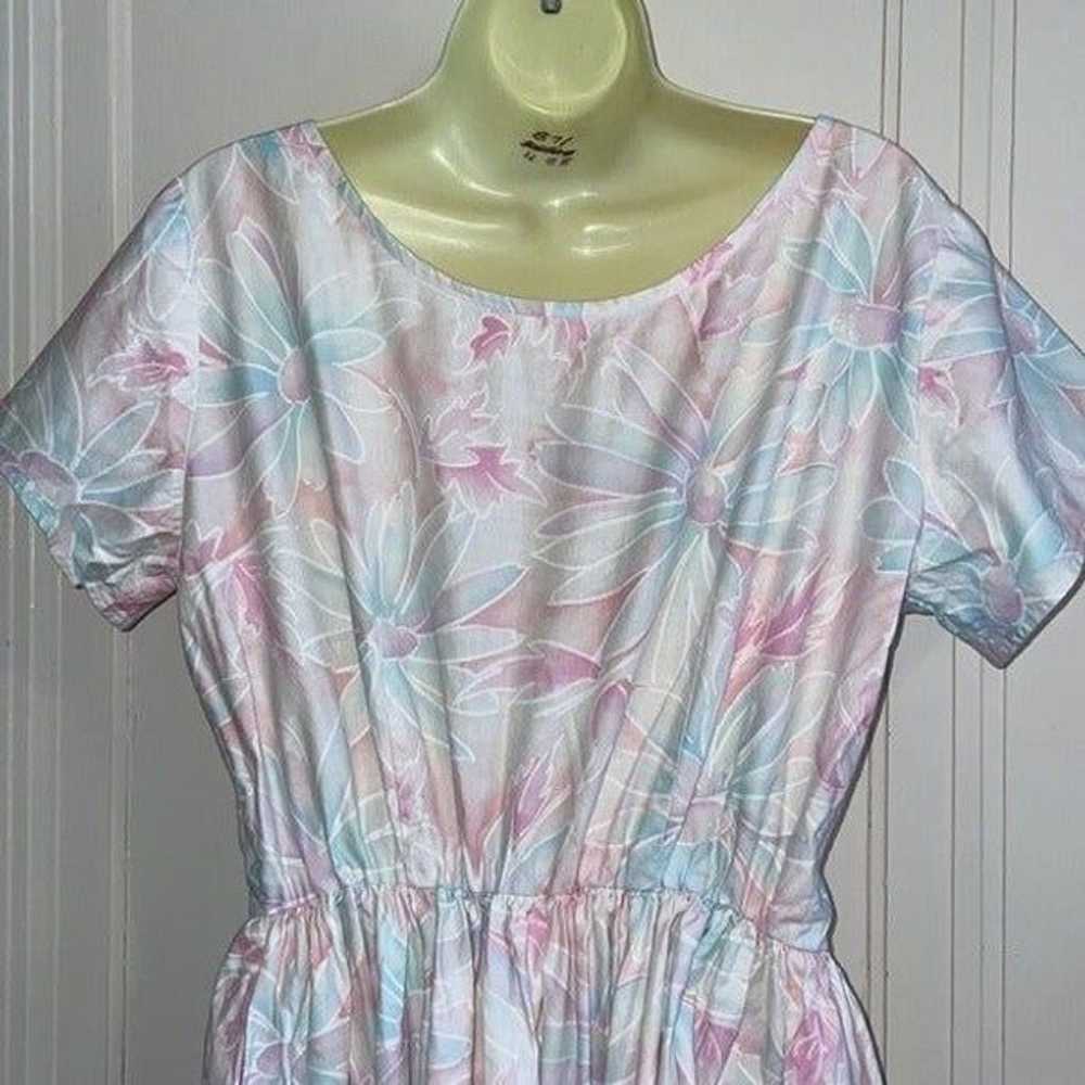 Vintage handmade 80s does 50s pastel dress with f… - image 5