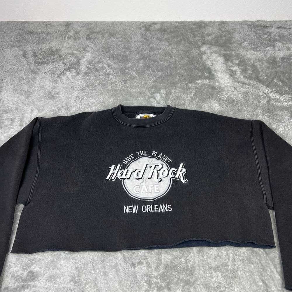 Vintage Hard Rock Cafe Sweater Womens XL Black Cu… - image 2